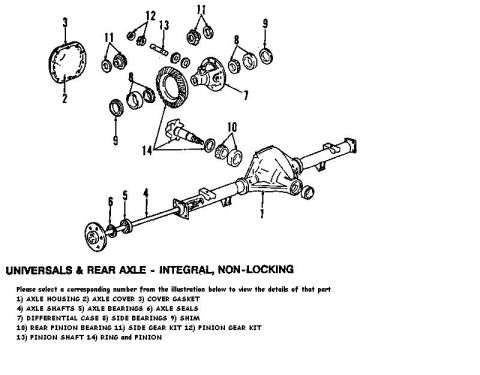 1992 Ford Bronco - Exploded view of a Ford 8.8 rear axle.