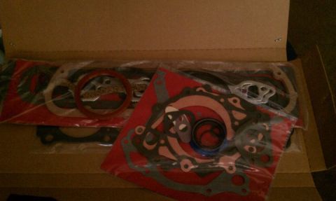 1990 Ford Bronco - New engine gasket set for sale, contents are visible through plastic packaging.