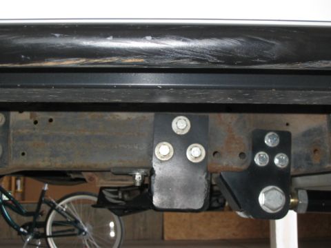 1995 Ford Bronco - Aftermarket suspension components are visible, attached to the vehicle's frame.