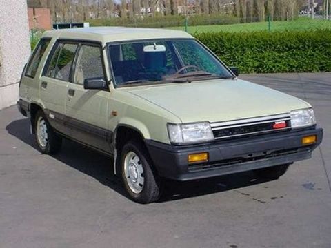 1991 Ford LTD Crown Victoria - This 1987 Toyota Tercel wagon has a light beige paint job and black trim details.