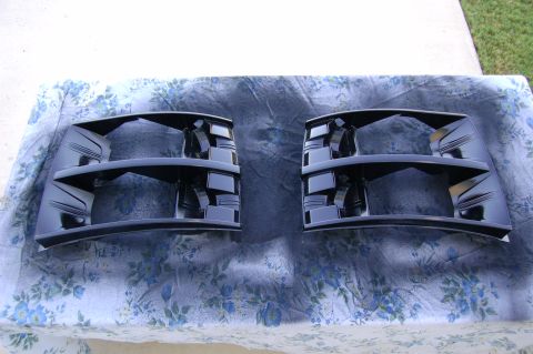 2007 Chevrolet Silverado 1500 - Pair of black headlight housings are ready for installation or modification.
