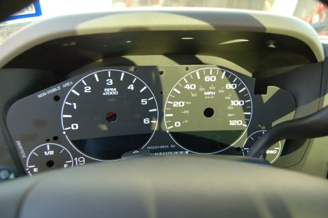 2007 Chevrolet Silverado 1500 - Interior view of a vehicle's dashboard, showing the tachometer and speedometer gauges.