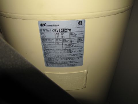 1993 Ford F-250 - Label details for an Ingersoll Rand CBV128270 air compressor.