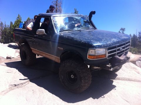1990 Ford Bronco - Modified 1990 Ford Bronco tackling off-road obstacles.