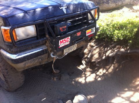 1990 Ford Bronco - This 1987 Ford Bronco is equipped for off-road adventures with a heavy-duty brush guard and winch.