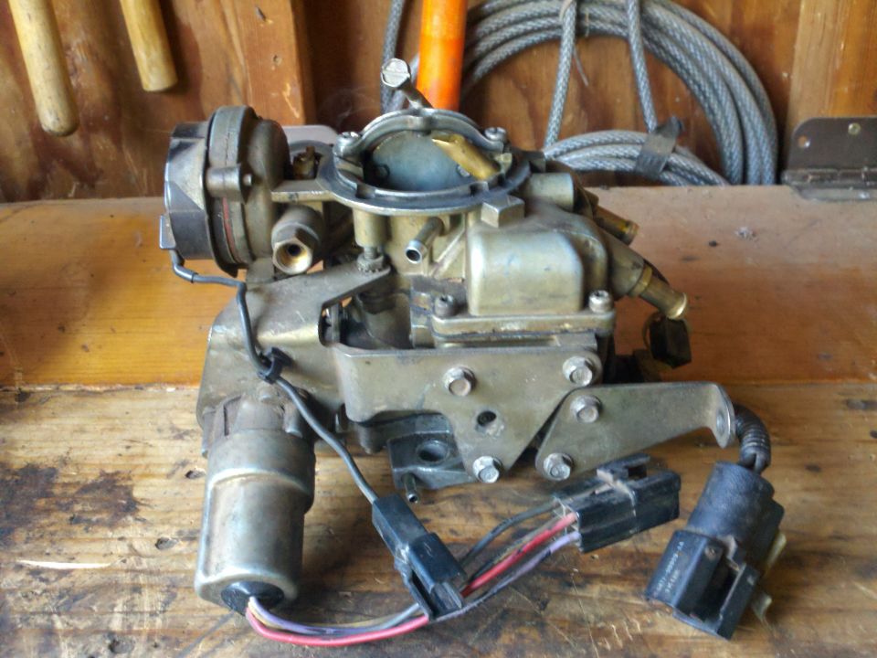 carburetor with electrical connectors and wires