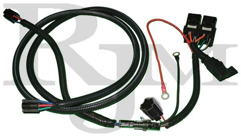 1990 Ford Bronco - A vehicle headlight harness is shown with various electrical connectors and fuse holders.