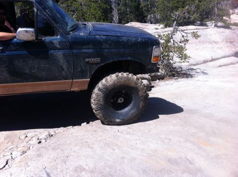 1990 Ford Bronco - This 1990 Ford Bronco is navigating a rocky, off-road trail.