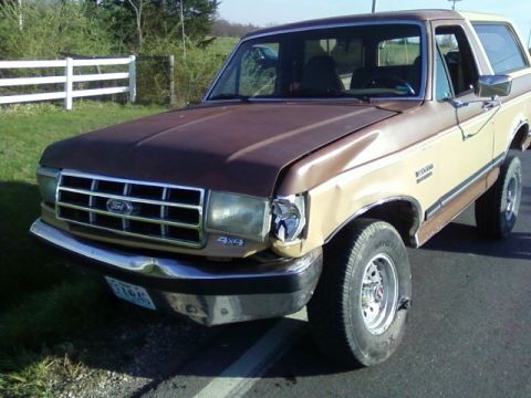 1987 Ford Bronco - WRECKED. was sitting at a stop sign right past a hill, i looked both ways, then started to pull out into the road and was watching to the r…