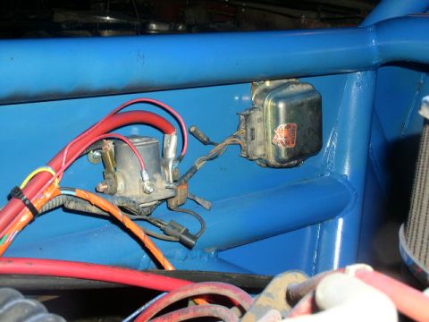 1979 Ford Bronco - This image shows electrical components and wiring within a vehicle's chassis, not a complete vehicle.