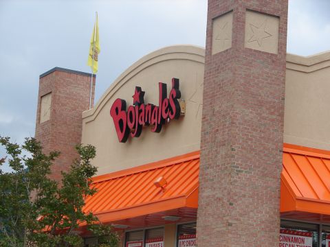1992 Ford Taurus - Exterior view of a Bojangles restaurant, its distinctive signage and architecture.