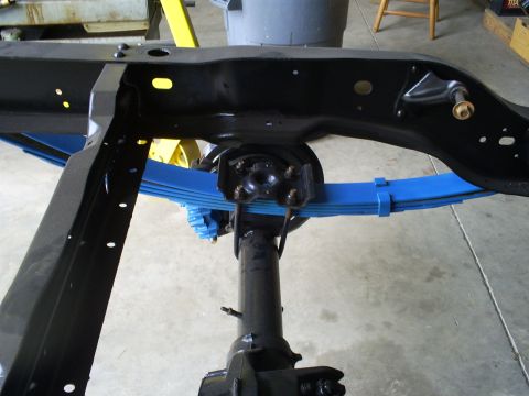 1992 Ford Bronco - Vehicle frame and suspension components, likely undergoing restoration or repair.