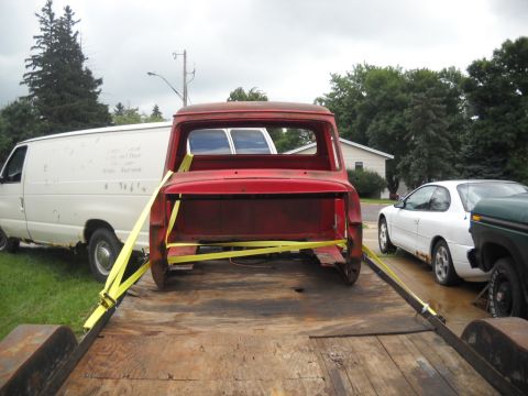1954 Ford F-100 - 8-13-2011: Well today I hauled home some more junk!:D I found a cab I can cut up for my extended cab project. And this ones in bad enough s…