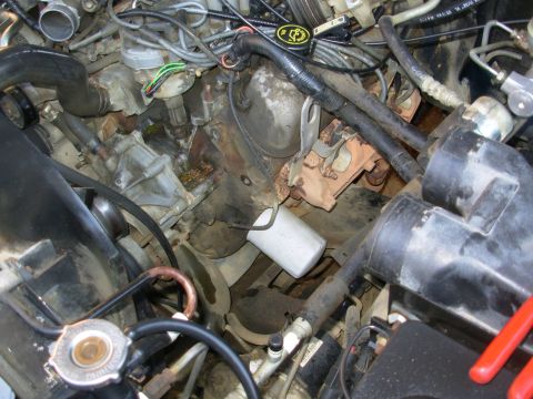 1983 Ford Bronco - It's relatively quick & simple to pull the compressor off the bracket, then pull the bracket WITH pump off the engine. This is a good oppor…