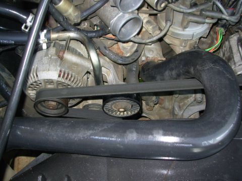 1983 Ford Bronco - A slightly longer belt is required due to the larger Sag pulley. I haven't checked yet, but the van belt should fit. Installing a new belt…