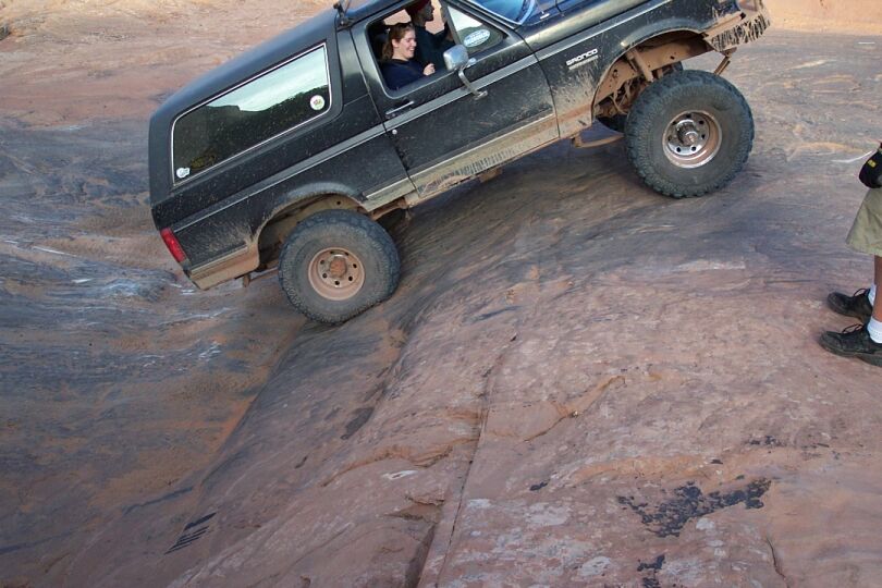 Shawn's learning that Slickrock is not slick and provides great traction