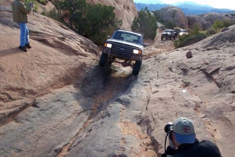 1990 Ford Bronco - Shawn on "The Wedgie" on Poison Spider Mesa