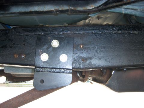 1996 Ford Bronco - Newly welded bracket attached to the vehicle's frame.