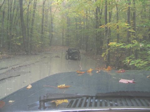 1986 Ford Bronco - He tied on the roll bar and was doing wheelies while I was tugging on him .. wish I had the camera going then ;)