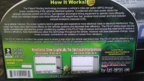 1989 Ford Bronco - This document explains the benefits of the Fuel Doctor FD-47, detailing its function and showing waveform comparisons.
