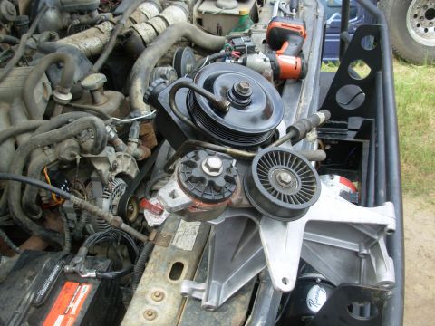 1983 Ford Bronco - I pulled this in a JY, took the pump off, sandblasted & clearcoated the bracket (EN: F5UE-19E708-BA), cleaned the pulley, and put it back t…