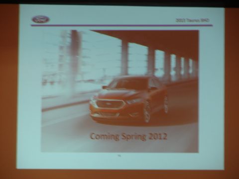 1992 Ford Taurus - This image shows a red Ford Taurus with the text 'Coming Spring 2012' displayed.