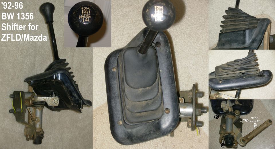 Borg-Warner 1356 transfer case floor shifter assembly