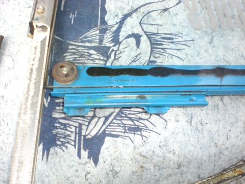 1972 Cadillac Fleetwood - Track with new roller track welded on. Make sure you hold it short on the ends, enough for the roller to slip on.
