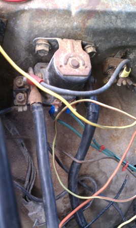1978 Ford Bronco - This photo shows a starter solenoid with associated wiring, not a 1978 Ford Bronco.
