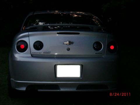 2009 Chevrolet Cobalt - Rear view of a silver 2009 Chevrolet Cobalt SS, custom taillights and a clean trunk lid.