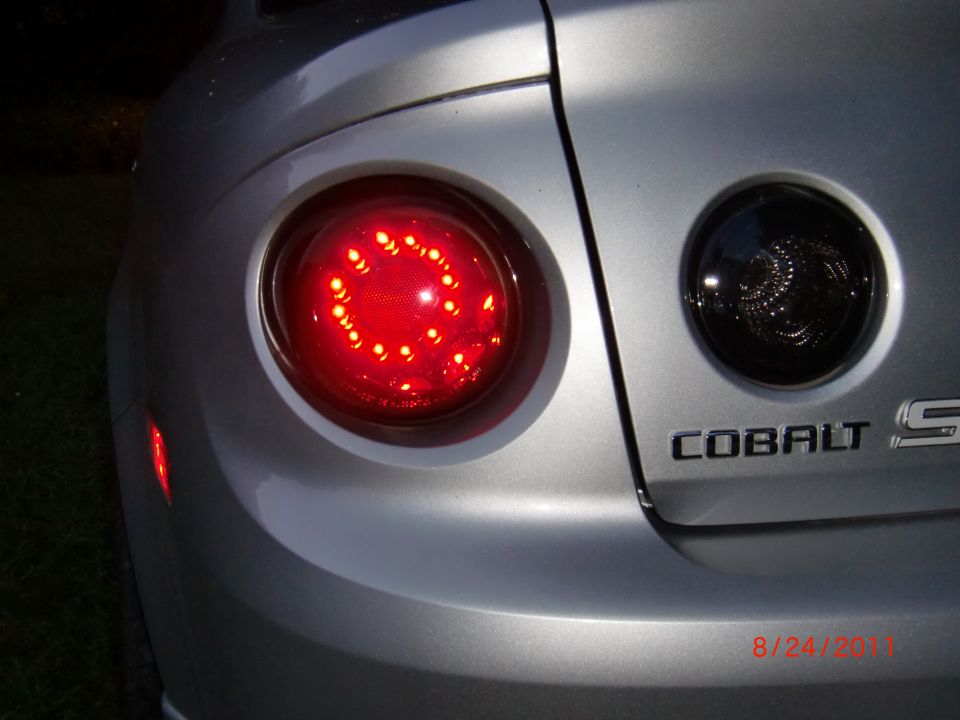 Silver Chevrolet Cobalt rear with LED taillights and 'COBALT S' badging