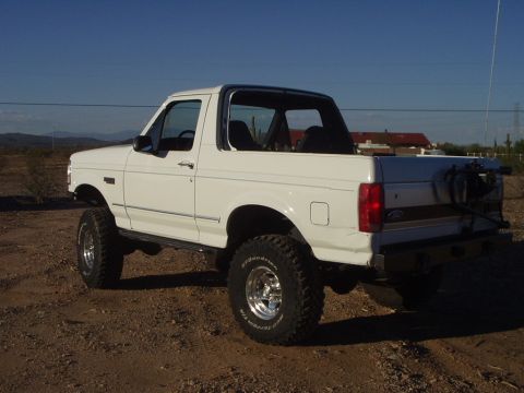 1993 Ford Bronco - This lifted 1993 Ford Bronco is ready for off-road adventures with its tires and spare tire mount.