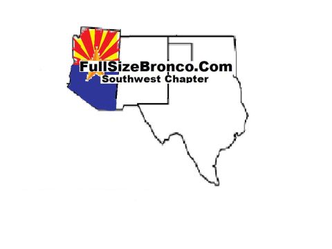 1995 Ford Bronco - Sticker design for the FullSizeBronco.com Southwest Chapter features the Arizona flag.