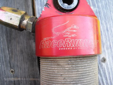 1986 Ford Bronco - This is a close-up of a RaceRunner shock absorber, part of the Sway-A-Way product line.