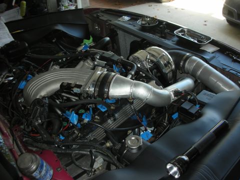1992 Ford Crown Victoria - Custom engine build with aftermarket intake and turbocharger components visible.