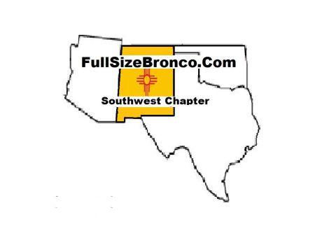 1995 Ford Bronco - This image displays a map of several southwestern states with text and a logo.