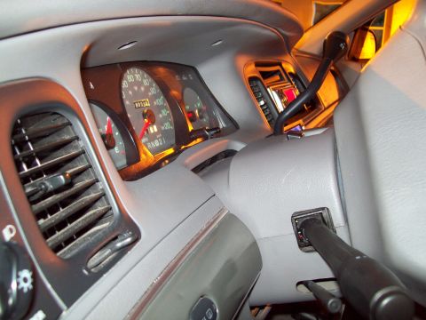 1999 Mercury Grand Marquis - The dashboard of a car displays the odometer reading and other instrument cluster details.