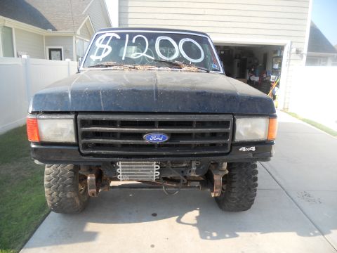 1991 Ford Bronco - This 1991 Ford Bronco is shown from the front, with a price of $1200 written on the windshield.