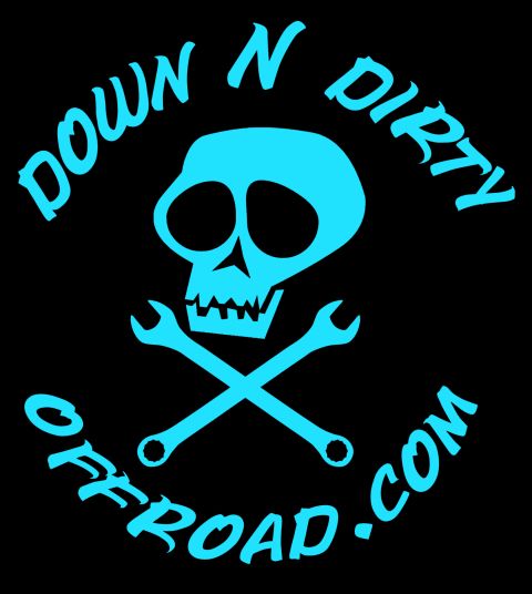 1995 Ford Bronco - A graphic logo displays a skull and crossed wrenches with text related to off-roading.