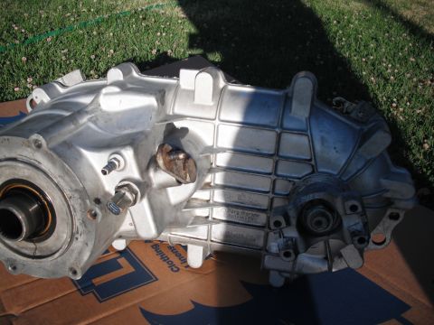 1991 Ford Bronco - Borg Warner transfer case shown removed from a vehicle.