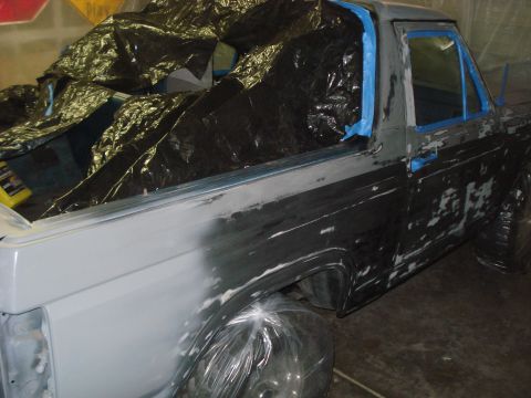 1972 Ford Pinto - This truck is undergoing bodywork and preparation for a new paint job.