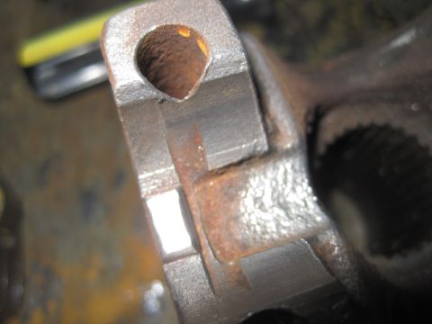 1979 Ford Bronco - This image shows a close-up of a rusted metal part, not a 1979 Ford Bronco.