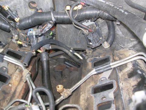 1997 Chevrolet Silverado 3500 - Cover the intake ports on the heads so nothing can fall inside. I was lucky. The hardware store didn't have galvanized 1/4" 45° elbows, so…