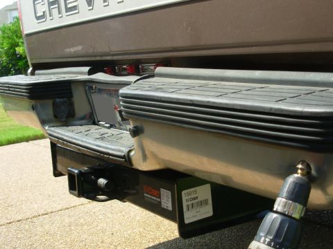 1997 Chevrolet Silverado 3500 - The holes turned out to be easier than I expected. Drilling all the way through with this cheapo stepped bit produced a hole just SLIGHTLY…