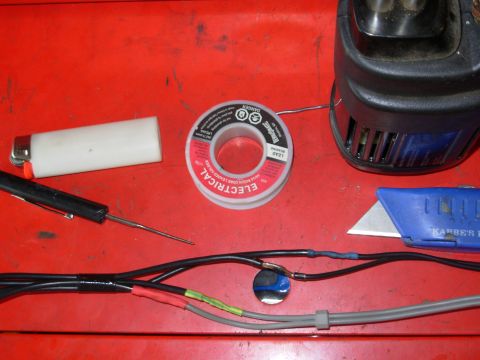 1997 Chevrolet Silverado 3500 - Heat-shrinking coax is NOT FUN. But I found enough colors to keep the wires organized. They'll all be wrapped in wiring harness tape (not e…