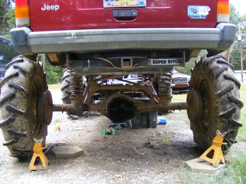 1978 Ford Bronco - This heavily modified Jeep is set up for off-road use with its oversized tires and lifted suspension.