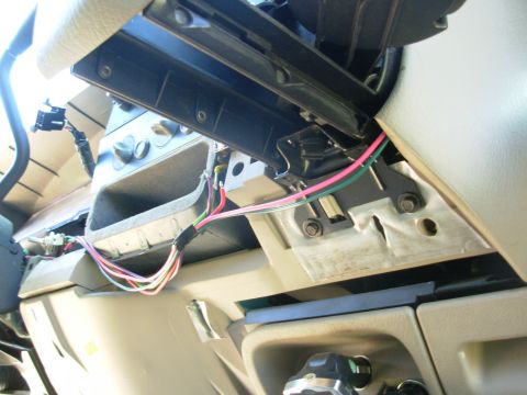 1997 Chevrolet Silverado 3500 - The Pk & DG wires are routed with some others that I'm installing at the same time, then under the cupholder, into the dash, and behind the…
