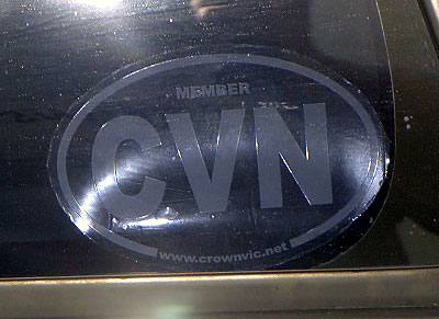 1999 Ford Crown Victoria - A sticker indicates membership in the Crown Victoria Owners Association.