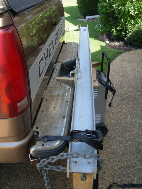 1997 Chevrolet Silverado 3500 - The hook on the end bolted to the chain is a scrap of angle iron I bent in the vise. This is at the end of the first pull with 1 shim. It's…