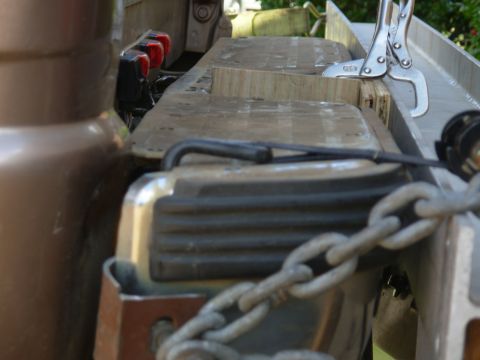 1997 Chevrolet Silverado 3500 - This is the 2nd pull with 2 shims, and it's just past straight. The end hook was pulling a little too hard, so I added the black ratchet st…